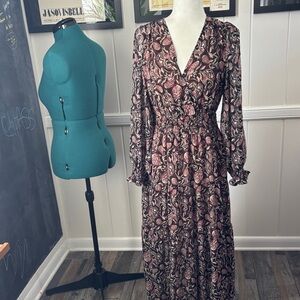 EUC Paisley Long Sleeve Dress